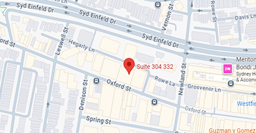 Map showing the salon location