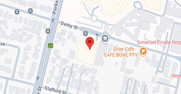Map showing the salon location